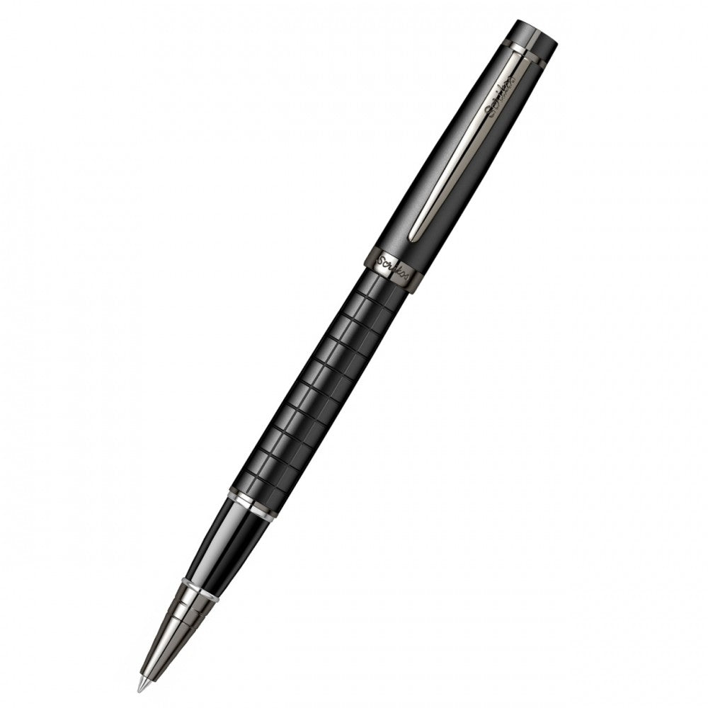 Scrikss | Honour 38 | Matt Black | Roller Ball Point Pen | Checkered Pattern Scrikss